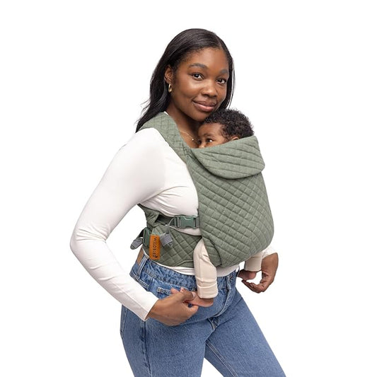 WildBird - Aerial Carrier - 7 to 45 lbs - for Moms, Dads & Caregivers - 100% Natural European Linen Fibers - Versatile & Adjustable - Large Size - Treepie Fabric (Amazon Exclusive)