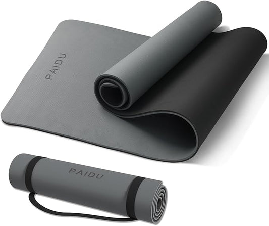 Yoga Mat Non Slip Anti-tear,extra thick-2/5 inch(10MM)High Resiliency Professional POE Yoga Mats for Women Men Kids,72"x24"inch,Workout, Yoga, Pilates and Floor Exercise, with Carrier Strap