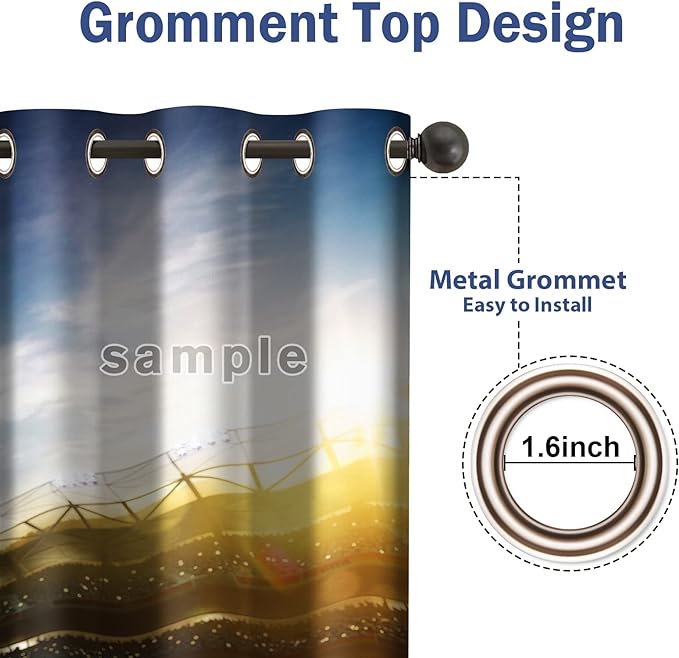 Jekeno Game Controller Blackout Curtains for Kids Boys Teens Bedroom Colorful Video Game Gamer Gaming Gamepad Decor for Home Living Room Grommet Window Drapes 2 Panel Set, 42"x54"