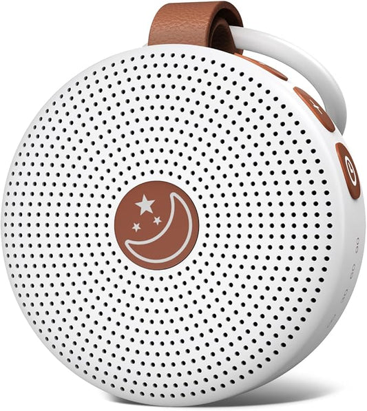 Mini Sound Machine Portable Baby White Noise Machine with 30 Soothing Sounds for Kids Adults Auto-Off Timer 32 Volume Levels Rechargeable Brown Noise Sleep Machine for Home Office Privacy and Travel