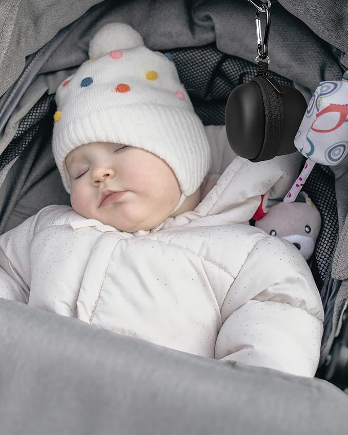 Carrying Case for Babelio White Noise Machine, Mini Sound Machine Protective Compact Traveling Storage Bag, Scratches Shockproof Waterproof (Only Case) (Black, S)