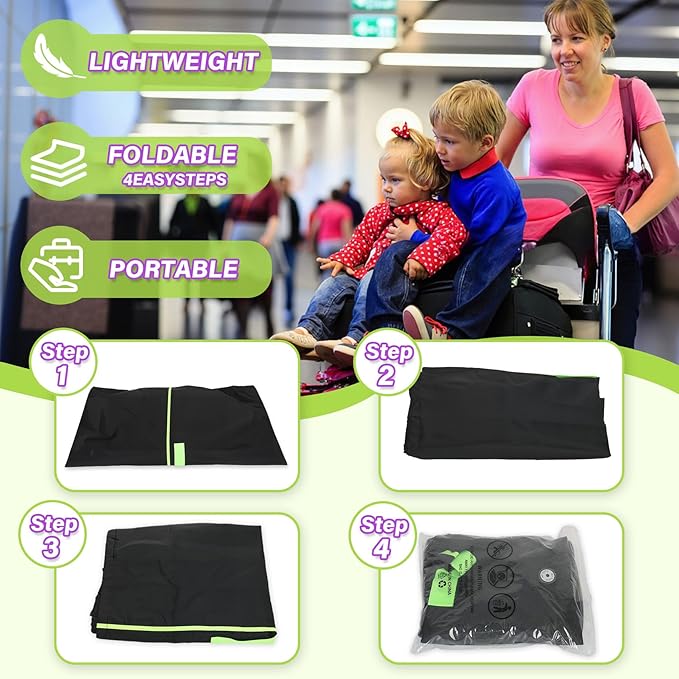 Car Seat Travel Bag for Airplane: Carseat Bags for Air Travel, Waterproof Durable Carrier Cover for Infant & Toddler Car Seats,Portable Carseat Cover with Shoulder Straps and 2 Luggage Tags