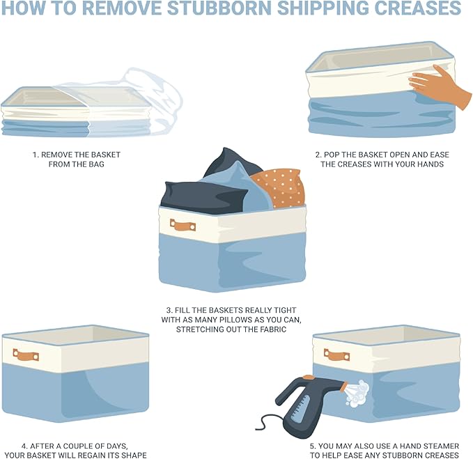 OrganiHaus Small Fabric Storage Baskets for Shelves 6 Pack, 12x8in Closet Storage Bins for Shelves, Cloth Baskets for Organizing, Linen Closet Organizers, Fabric Basket, Gray/Black