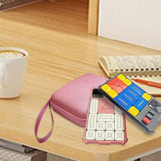 JCHPINE Hard Carrying Case for GiiKER Super Slide Brain Games, Protective Storage Holder for GiiKER Brain Teaser Puzzles Interactive Handheld Game Console Accessories (Case Only) (Pink)