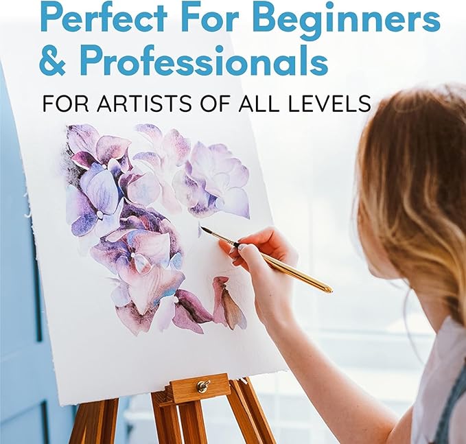 Mozart Japanese Watercolor Paint Set - Komorebi Art Kit with 40 Color Pans - 10 Watercolor Brushes - Paint Palette, Brush Pen & Paper Pad - Complete Supply for Adults, Kids & Students