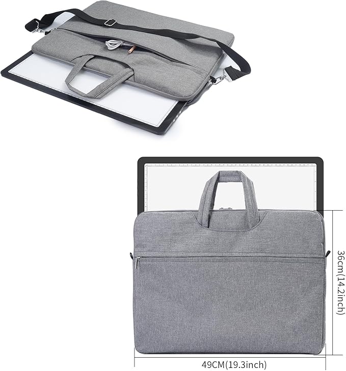 KOBAIBAN A3 Magnetic Light Box with Bag, Rechargeable Diamond Art Light Board with Side Physical Buttons, 3 Color Light Modes Super Bright Light Pad Light Table for Tracing, Drawing, Sketching (Black)