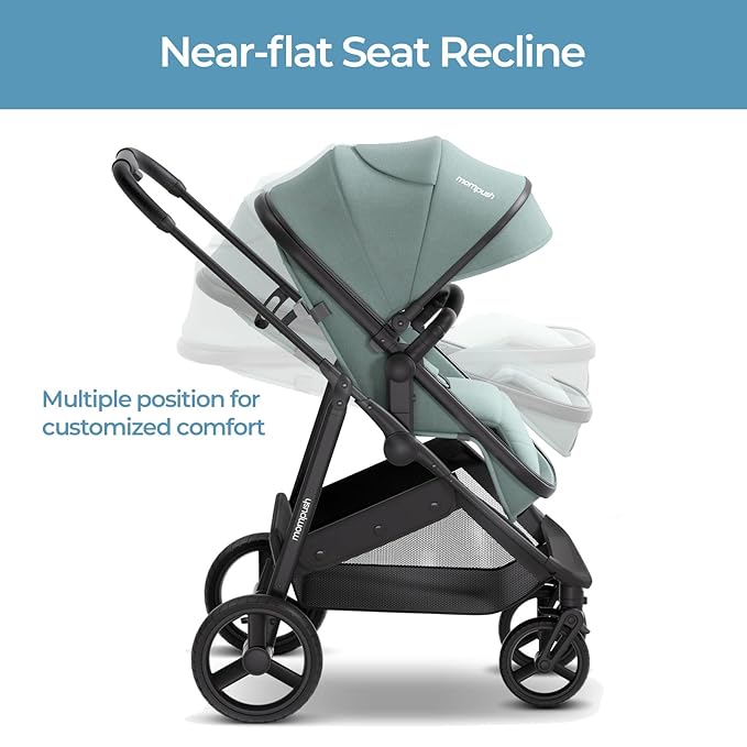 Mompush Wiz 2 in 1 Baby Stroller with Bassinet Mode, Convertible Infant Stroller for Newborn and Toddler with Reversible Seat and Large UPF 50+ Canopy