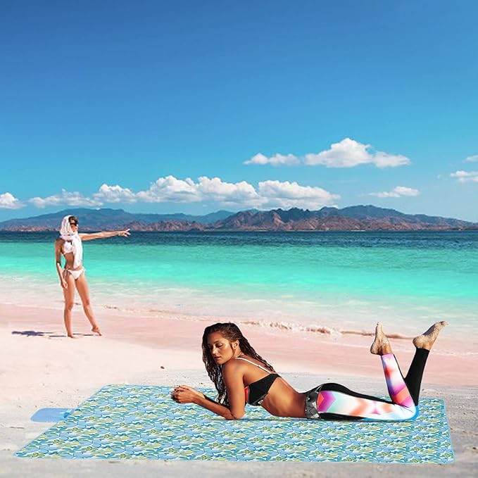 Picnic Blanket Beach Mat Extra Large Sandproof Waterproof Camping Blanket Portable Travel Blanket Play Mat for Outdoor Indoor Family Women Men Kids Beach BBQ Park Grass