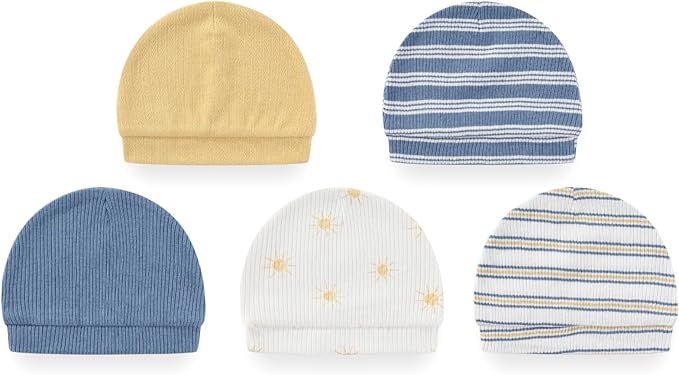 Newborn Baby Boy Girl Caps Mittens Socks Set Cotton Baby Essentials Accessories (Hats+Gloves+Socks)