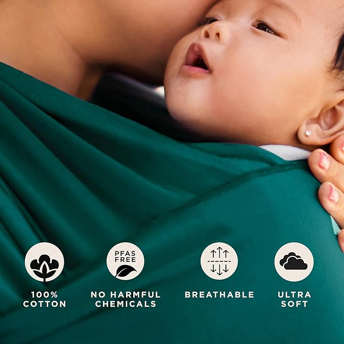 Moby Baby Wrap Carrier Classic for Newborns to Toddlers (8-33lbs), Infant Sling Carrier, Lightweight & Hands Free Design, Adjustable for All Body Types (Pacific)