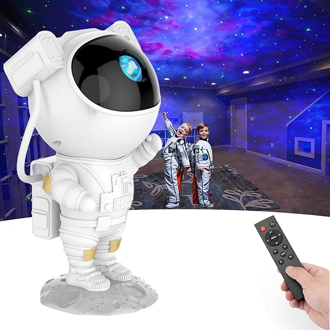 SFOUR Astronaut Galaxy Projector Night Light,Lights for Bedroom,Kids Room Decor Aesthetic, Adjustable Head Angle,Gift for Kids Adults Home Party Ceiling Decor,Christmas Gift