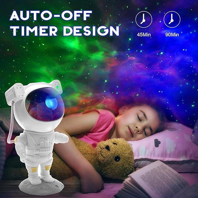 SFOUR Astronaut Galaxy Projector Night Light,Lights for Bedroom,Kids Room Decor Aesthetic, Adjustable Head Angle,Gift for Kids Adults Home Party Ceiling Decor,Christmas Gift