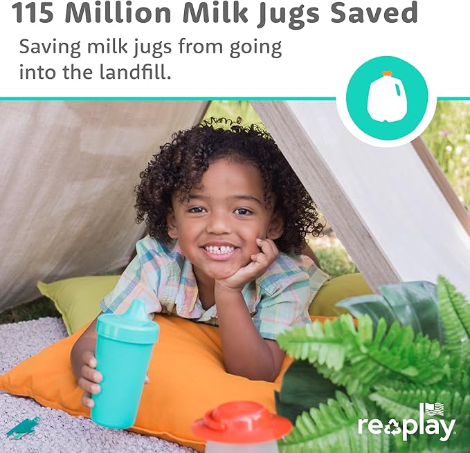 Re-Play Sippy Cups for Toddlers - 10 Oz. Reusable Spill Proof Cups for Kids, Dishwasher/Microwave Safe - Made in USA - Set of 3-3.13" x 6.25" - Easter