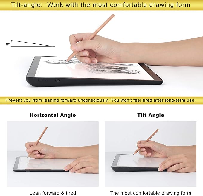 LED Light Pad, ELICE A4 Wireless Battery Powered Light Pad Artcraft Tracing Pad Light Box Dimmable Brightness Rechargeable Light Board for Artists Drawing Sketching Animation Stencilling X-ray Viewing