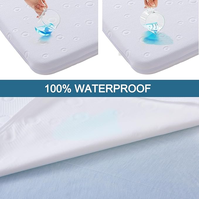 Baby Bassinet Mattress Pad, 36.5" x 25" x 2" Dual Sided Gel Memory Foam Mattress with Removable Soft Cover Fit for Dream On Me Nest/Zodiak/Zoom Portable, Pamo Babe Deluxe and Baby Trend Playard