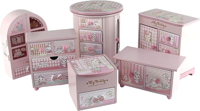jewelry box for girls Pink Cute bunny girls jewelry box Little girl birthday christmas Gift kids jewelry box