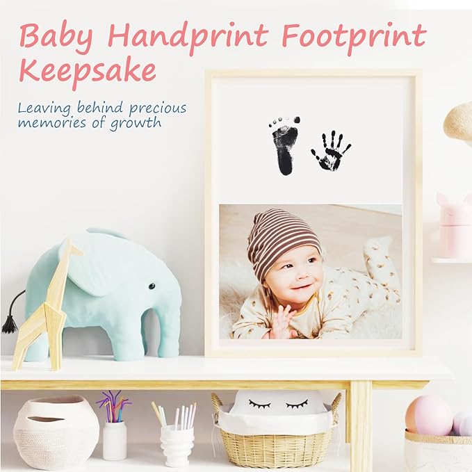 Inkless Baby Hand and Footprint Kit,Clean Touch Ink Pad for Baby Footprint Kit,No Mess Dog Paw Print Kit,DIY Footprint Ink for Baby Keepsake Gifts for Boys and Girls