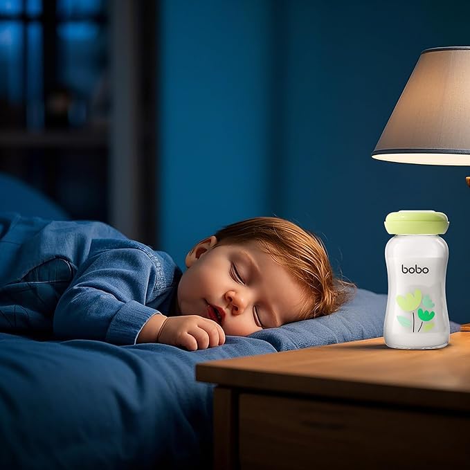 YOHKOH Breast Milk Storage Bottles - Wide Neck Glass Breastmilk Storage Bottles with Lids, BPA-Free (Multicolor1, 5.4oz (Pack of 4))