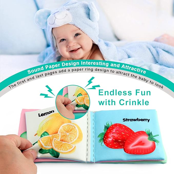 Baby Books, Soft Baby Book,Cloth Baby Books,Baby Books 0-6 Months, Cloth Baby Books,Infant Books,Soft Books for Babies,Best Baby Books, Pack of 6 Books for Baby,Size: 4x4 inch,Soft Baby Book