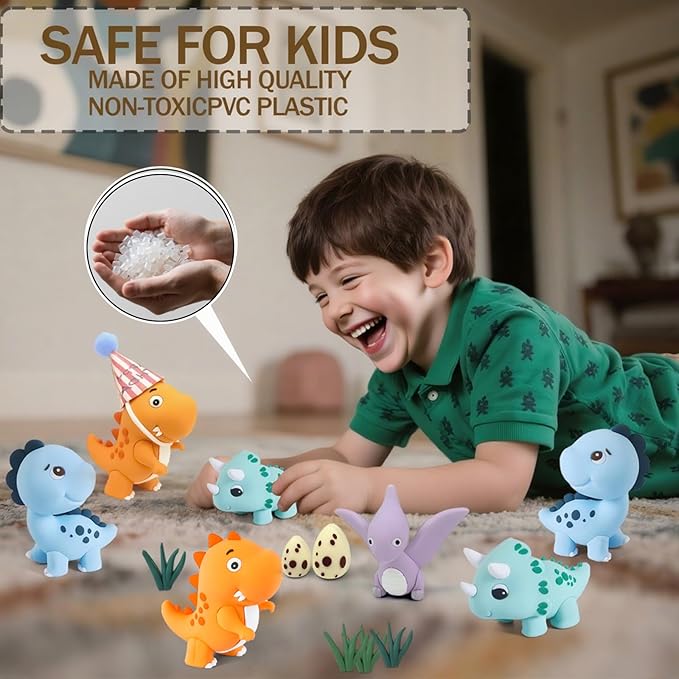 20pcs Dinosaur Cake Topper Set with Dinosaur Eggs - Reusable Dinosaur Cake Decorations,Dinosaur Birthday Decorations for Boys & Girls (Dinosaur Cupcake Toppers, Happy Birthday Cake Accessories)