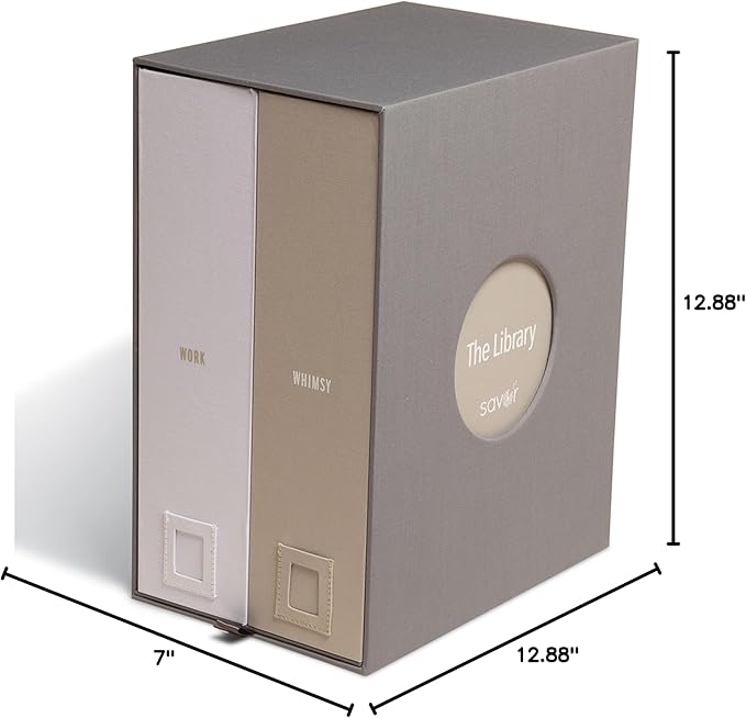 Savor | Deluxe School Years Keepsake Box | Fabric Bound Acid-Free Childhood Keepsake and Memory Organizer with Labels for Birthday, Graduation, Mitzvah, Mother’s Day, and Baby Shower