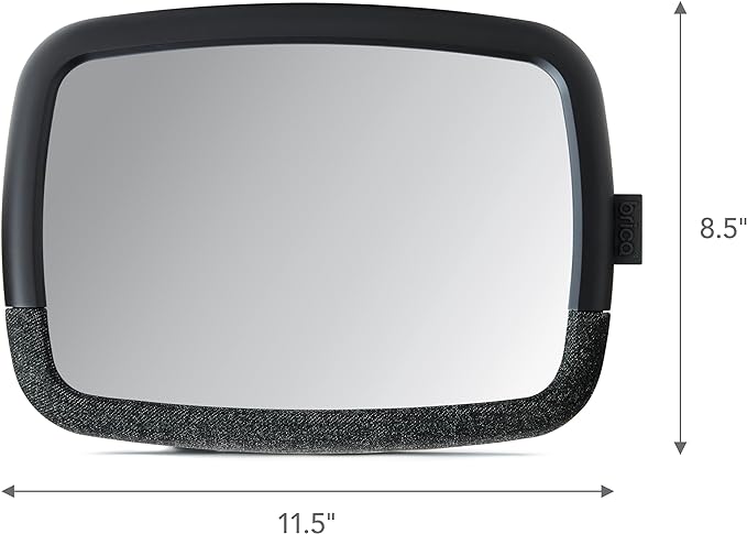 Munchkin Baby Car Mirror for Rear Facing Car Seats, Pivot 360 Baby in-Sight Adjustable Auto Mirror, Black