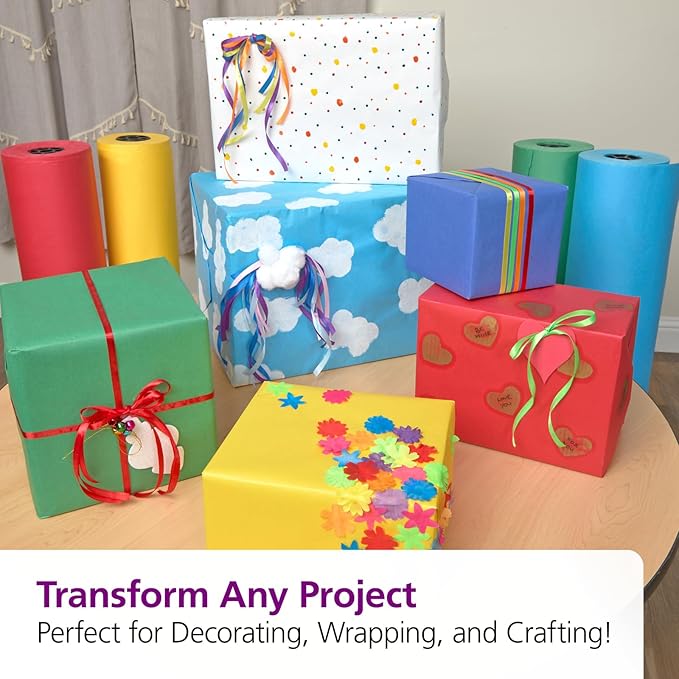 Colorations Dual Surface Paper Roll Classroom Supplies for Arts and Crafts White (36" x 1000') (Item # DSWH)