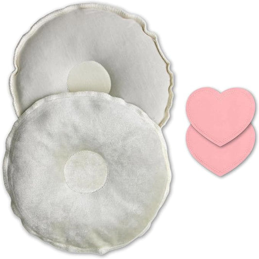 Bamboobies Soothing Nursing Pillows, Daytime Nursing Pads - Reusable, Hot Cold Compress for Breastfeeding- Discreet Leak-Proof Washable Pads for Breastfeeding - 2 Compress Pads, 2 Nursing Pads
