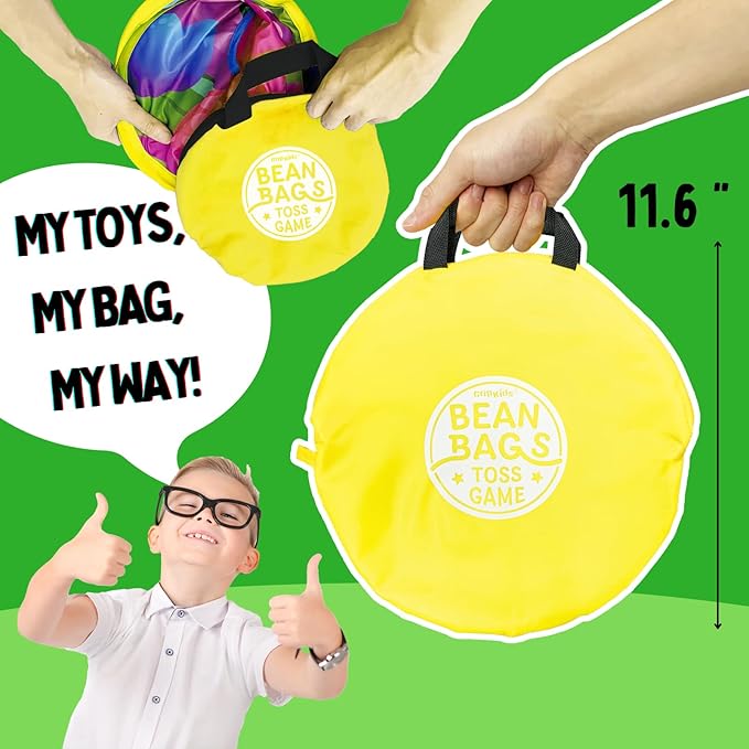 2-in-1 Dinosaur & Animal Bean Bag Toss Game – Double-Sided 27" Target Board with 6 Bean Bags – Outdoor & Indoor Toy for Toddlers & Kids Ages 3-6 – Birthday Gift - Amazon Exclusive