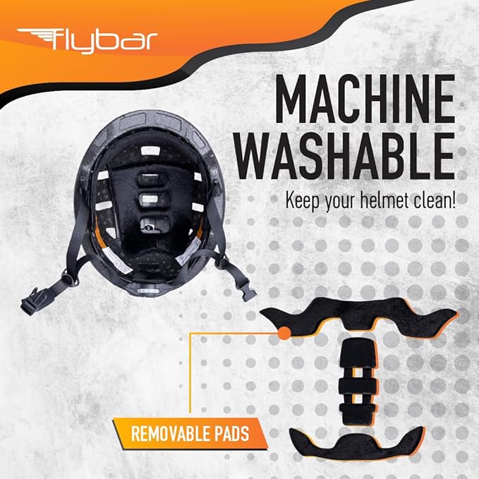 Flybar Kids Bike Helmet - Dual Certified Adjustable Dial, Lightweight Skateboard Helmet, Roller Skating, Pogo, Electric Scooter, Snowboard, Youth and Toddler Helmet, Boys & Girls 3-14