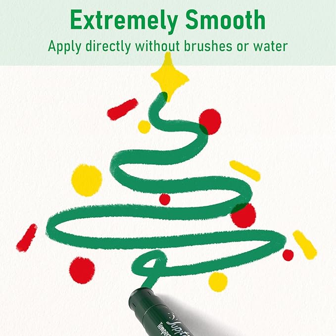 Paint Sticks for Kids 24 Colors, Quick Drying, Smooth, Non-Toxic and Washable Tempera Paint Sticks with 120 PDF Coloring Pages and 30 Stickers, Toddler Art Supplies for Drawing