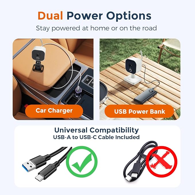 Wireless Baby Car Camera Monitor 5" HD 1080P IPS, 360° Rotating Camera with Auto/Manual Night Vision, 1000ft Range, Anti-Glare Display & USB Charging for Backseat, Home, Travel,Camping