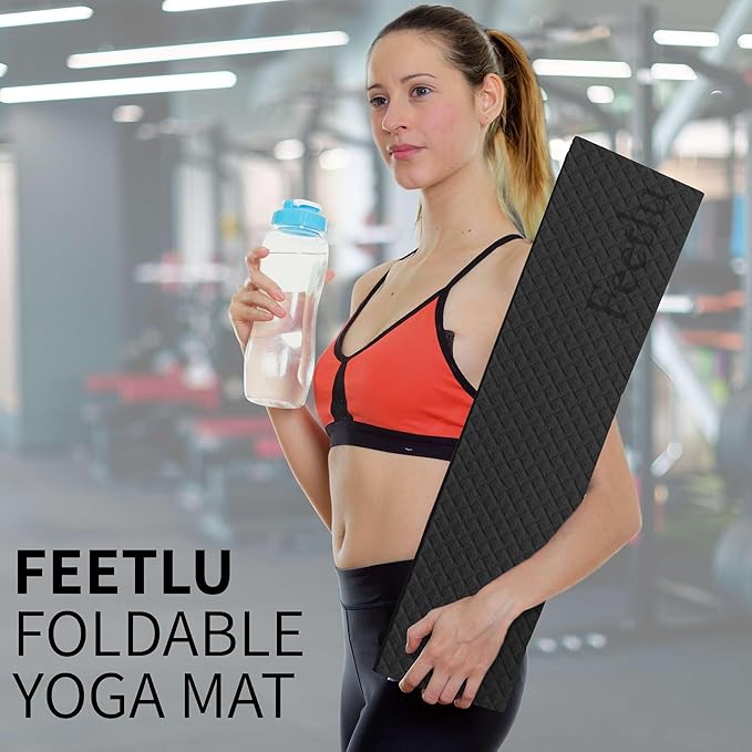 Foldable Yoga Exercise Mat – Lightweight, Anti-Slip, and Easy to Store for Yoga, Pilates, Home Workouts, and Floor Exercises