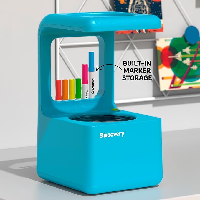 Discovery™ Doodle Projector Light Art Station – Includes 6 Dry-Erase Markers, 10 Reusable Drawing Discs, Project Drawings on Walls & Ceilings| Arts & Crafts Kit for Kids| Tracing Pad Coloring Toy Gift