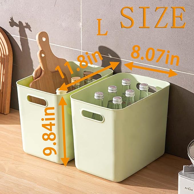 5 pack large plastic White storage bins Baskets, Toy Box Chest with Lids and Handle,Organizer Containers for Baby,Kids,snacks,Nursery,Shelves,Playroom, Bedroom,Office,Closet,home