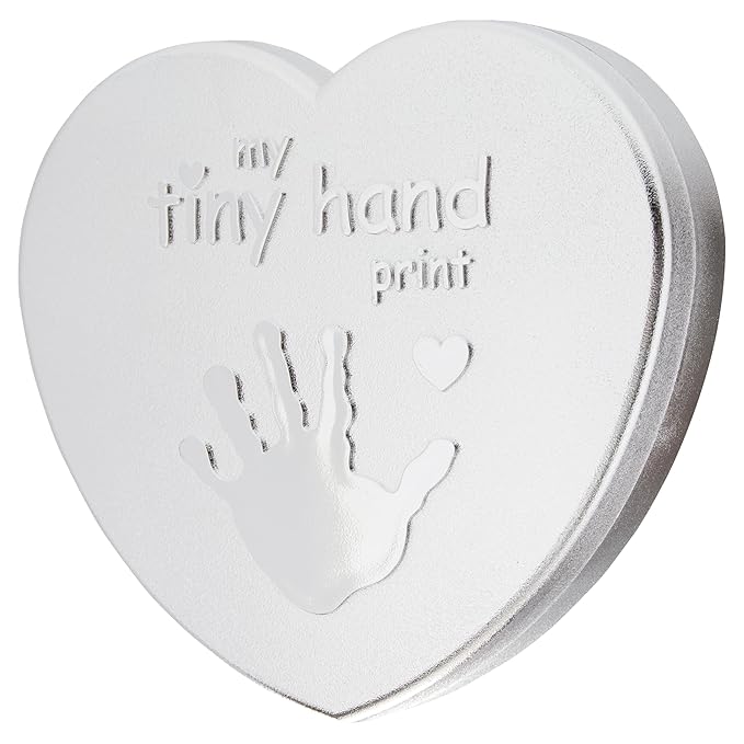 C.R. Gibson 3 Piece Baby Handprint & Footprint Kit, 6.5" x 6.25", Heart First