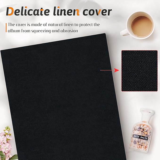 Popotop Photo Album 4x6 1000 Pockets for Wedding Gifts,Linen Hardcover Picture Albums for Family Anniversary Baby Vacation Pictures