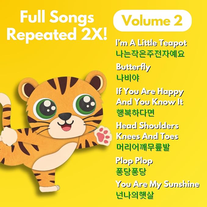 New! Learn Korean for Kids, Momo Learns Korean Vol. 2, Bilingual Korean Baby Book for Kids, Babies & Toddlers 1-3, Kids Board Book w/ Hangul, First Words & Songs, Language Toy for Preschoolers 0-3