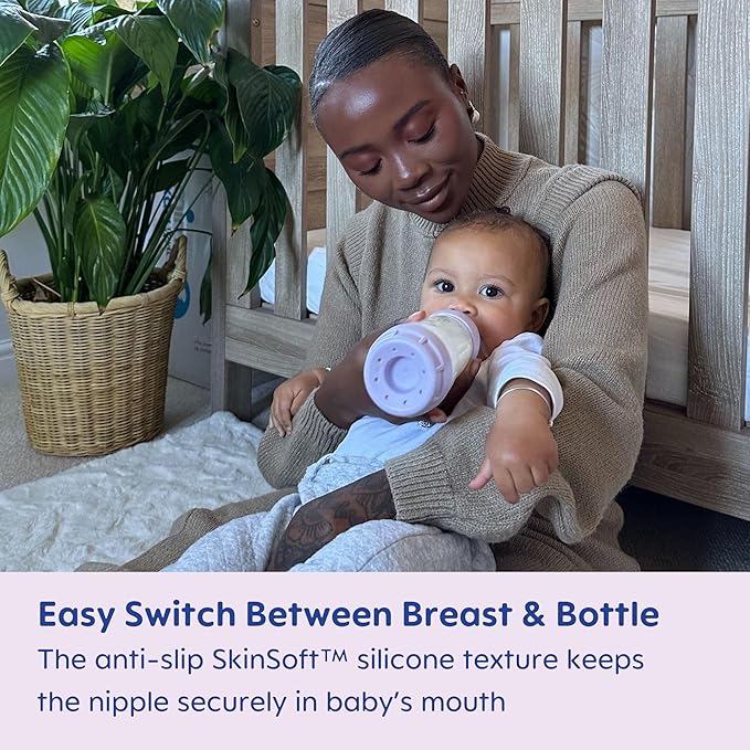 MAM 9oz Easy Start Anti-Colic Baby Bottles, Medium Flow with Bonus Fast Flow Nipple, Breastfeeding-Like Silicone, Reduces Colic and Gas, Easy-to-Clean, BPA-Free, 2 Plus Months