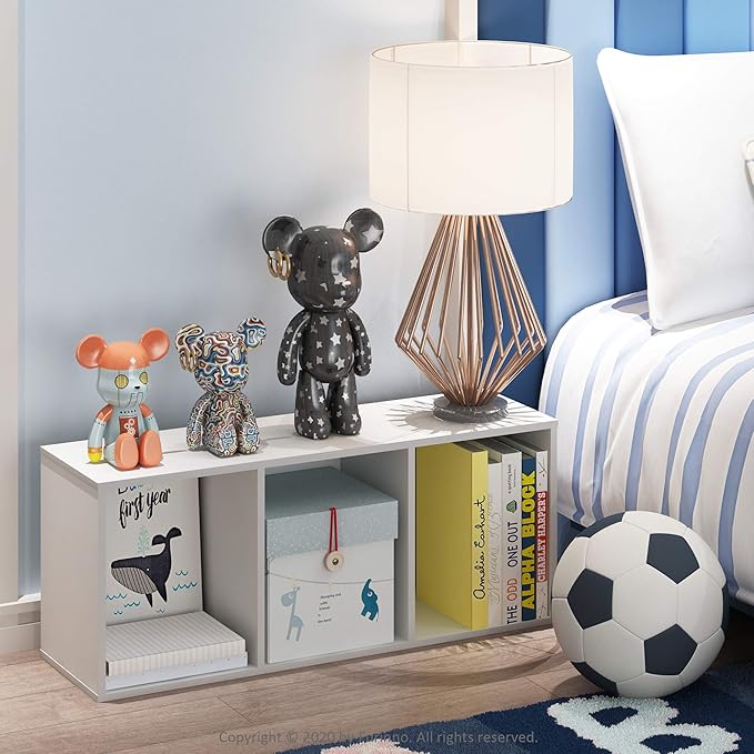 Furinno Luder Bookcase / Book / Storage , 3-Tier, White