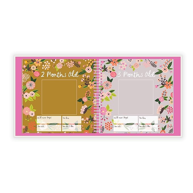 Lucy Darling Little Artist Baby Memory Book – First 5 Years Journal & Photo Album for Baby Girl, Unique Keepsake, Milestone Book, Memory Book for New Parents