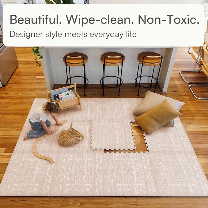 Lillefolk Baby Play Mat for Floor – 6x8ft Dusk | Soft Non Toxic Premium EVA Foam Tiles for Tummy Time, Crawling & Playroom – Waterproof Interlocking Floor Mat for Babies & Toddlers (12 Tiles)