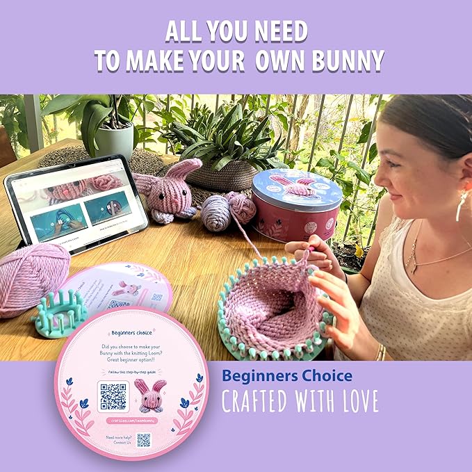 CRAFTILOO Loom Knitting and Crochet kit for Kids Crochet kit for Beginners Knitting kit for Beginners Knitting Loom Learn to Crochet Kits for Adults Beginner
