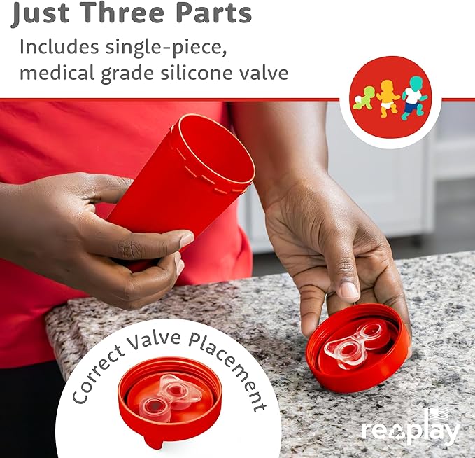 Re-Play Sippy Cups for Toddlers - 10 Oz. Reusable Spill Proof Cups for Kids, Dishwasher/Microwave Safe - Made in USA - Set of 4-3.13" x 6.25" - Grinchmas