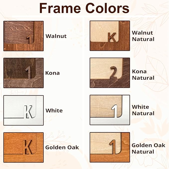 V-DECORPARKS Personalized My First Year Photo Frame | 12 Months Picture Frame For Baby First Year | Displays Twelve 2x3 Pictures | Birthday Party Decor Newborn Memory Keepsake, Style MP4