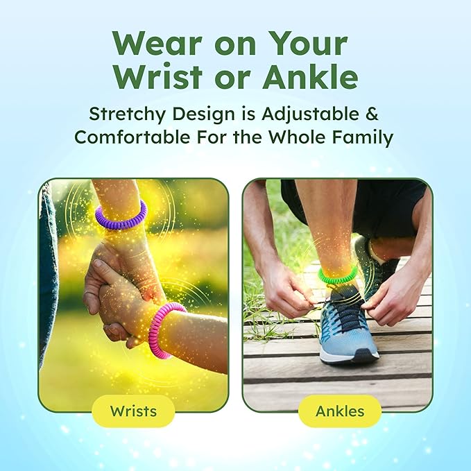 BugMD Mosquito Repellent Bundle: 78 Safe & Effective Squito Stickers and 10 DEET-Free Citronella Bracelets for Kids & Adults - Perfect for Camping, Beach, Hiking & Outdoor Adventures