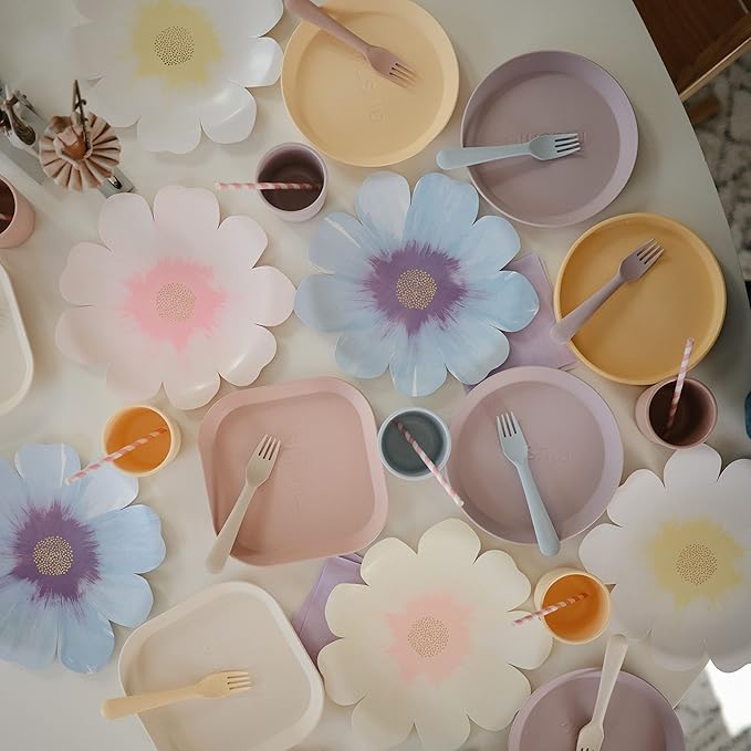 mushie Dinnerware Cups For Kids | Made in Denmark, Set of 2 (Powder Blue)