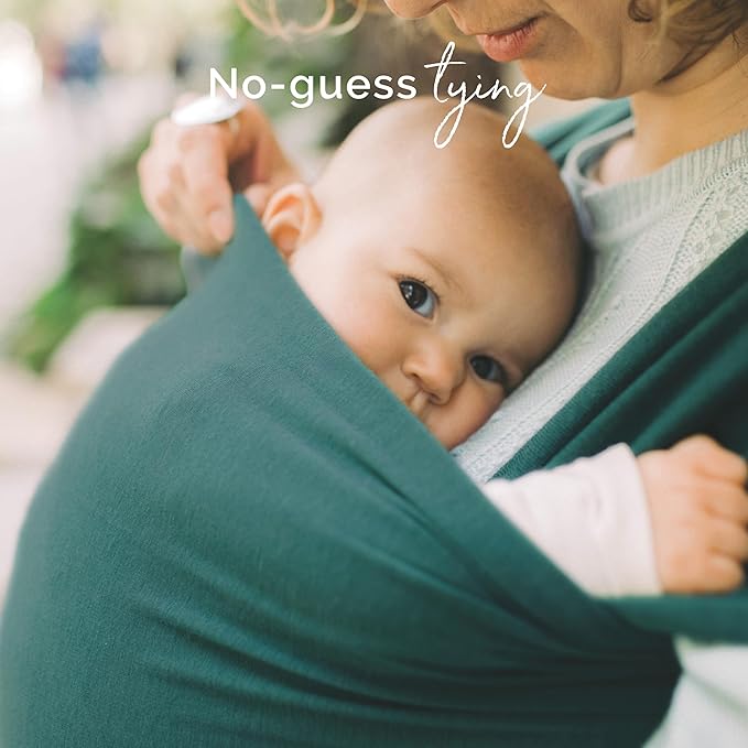 Boba Baby Wrap Carrier – Original Baby Sling Carrier for Newborns (7–35 lbs), Soft, Secure, Hands-Free & Ergonomic, Ideal for Comfortable Bonding, New Parents (Serenity Rainforest)