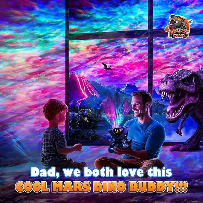 Dinosaur Galaxy Projector for Kids, Non-glare 316 Lightings Star Projector Galaxy Light,22 White Noise+5.3 Bluetooth Speaker Dinosaur Night Light, Nightlight for Kids Room with Galaxy Light,Dino Gifts