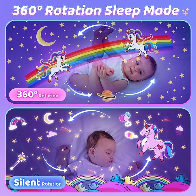 Onefire Night Light for Kids Gifts, 15 Sound Machine Baby Night Light, 15 Films Star Projector for Kids Room Decor, Brightness Unicorn Light Projector for Toddler Girl Toys Toddler Girl Gifts Age 1-5